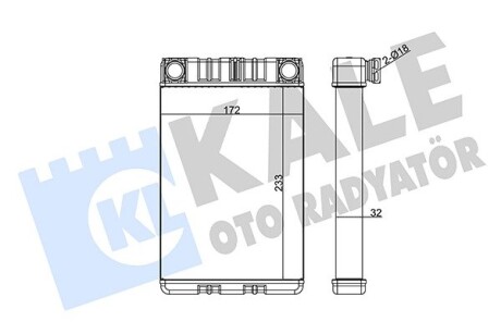 Радиатор отопителя MB C-Class Kale 346625