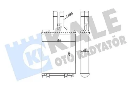 OPEL Радиатор отопления Vectra B Kale 346675