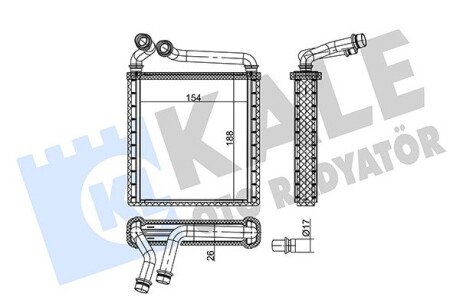 Радиатор отопителя Volkswagen Eos, Golf V, Golf Vi, Golf Plus, Passat K Kale 346745