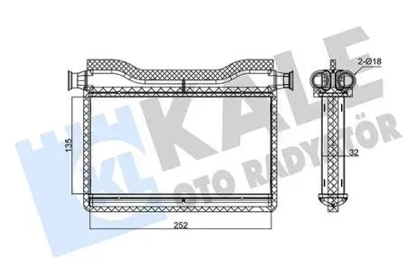 BMW Радиатор отопления 5 F10,6 F06,7 F01 10- Kale 346750