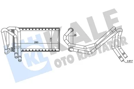 LAND ROVER Радіатор опалення Discovery III, Range Rover Sport 04- Kale 346830