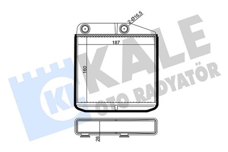 Радиатор отопителя Fiat Doblo, Punto/Opel Corsa D (06-) OTO RADYAT Kale 346850