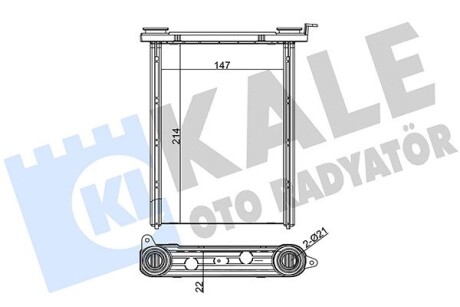 Радиатор отопителя Renault Fluence, Megane III, Megane Cc OTO RA Kale 347125