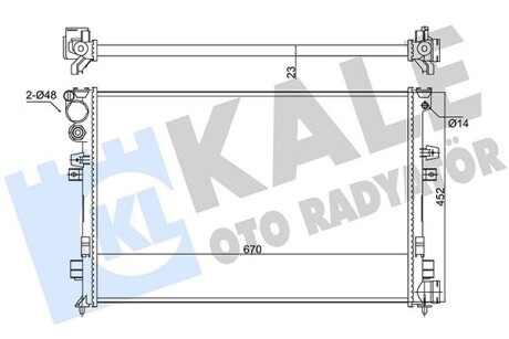 Радіатор, охолодження двигуна Kale 347220