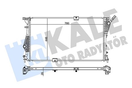 Радиатор охлаждения Opel VIVaro, Renault Trafic II OTO RADYATOR Kale 347250