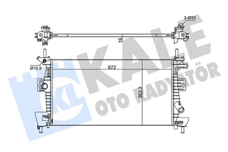 Радіатор охолодження Ford C-Max Ii, Grand C-Max, Focus Iii Radiator Kale 347280 (фото 1)