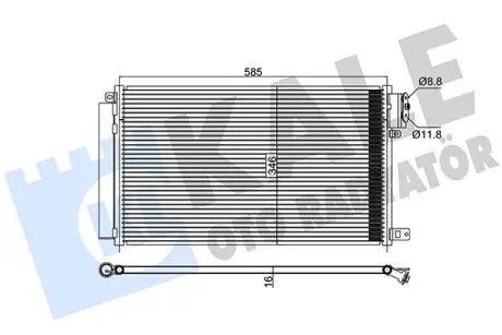 Радиатор кондиционера Fiat Doblo, Pratico, Opel Combo OTO RADYATOR Kale 347315