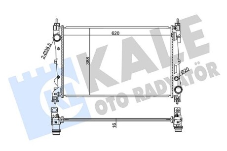 Радіатор охолодження Fiat Doblo, Pratico - Opel Combo Radiator OTO Kale 347325 (фото 1)