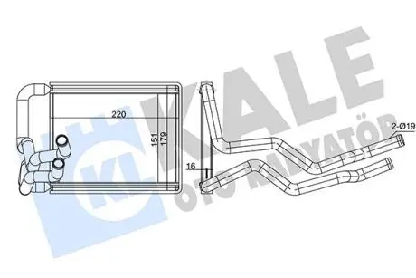 HYUNDAI Радиатор отопления Elantra 06- Kale 347335