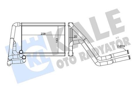 Радіатор обігрівача Hyundai Ix35 - Kia Sportage Heater OTO RADYATOR Kale 347340