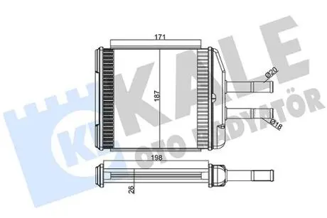 DAEWOO Радиатор отопления Evanda,Chevrolet Epica Kale 347345
