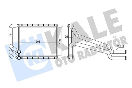 Радіатор обігрівача Hyundai Elentra, I30, Kia CeeD, Pro CeeD Heater Kale 347350