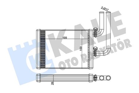 Радиатор отопителя Mitsubishi Lancer, Outlander I OTO RADYATOR Kale 347360