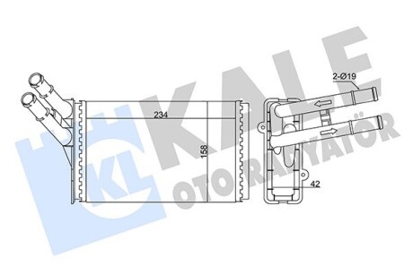 Радиатор отопителя Audi A4, Coupe, 80 Avant - Skoda Superb I - Volkswagen Passat Kale 347370