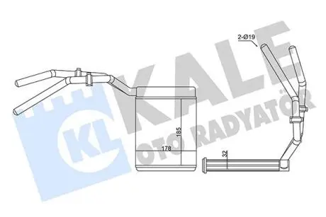 Радиатор отопителя Ford Focus II (03-), Kuga (05-)/Mazda 3, 5 (04-)/Volvo C30 (0 Kale 347390