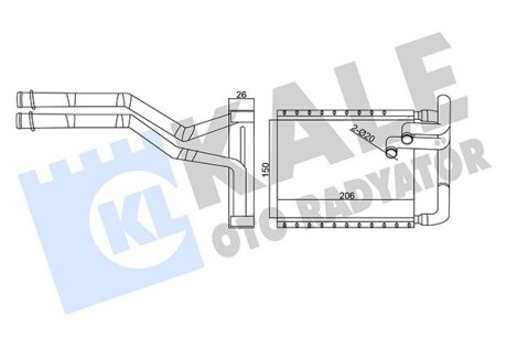 Радіатор обігрівача Hyundai I30, Kia Ceed, Pro Ceed Kale 347395 (фото 1)