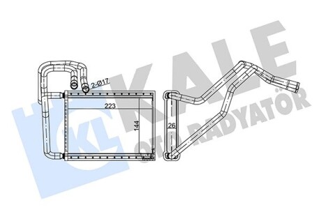 Радиатор отопителя Kia Cerato Heater Kale 347405