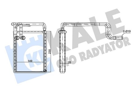 Радиатор отопителя Hyundai Sonata V Kale 347410