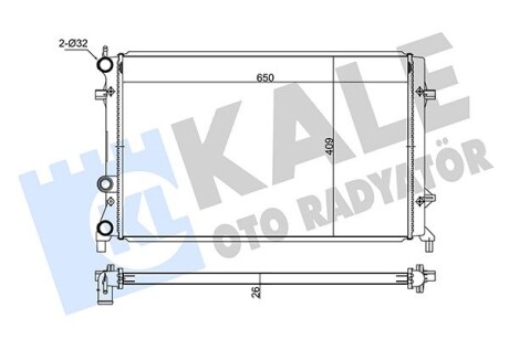 Радіатор охолодження Volkswagen Beetle, Jetta Iv Radiator OTO RADYA Kale 347520