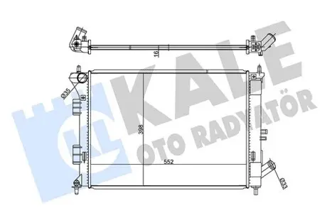Радиатор охлаждения двигателя (паяный) Hyundai Elantra (11-), i30 (12-)/KIA Ceed Kale 347785