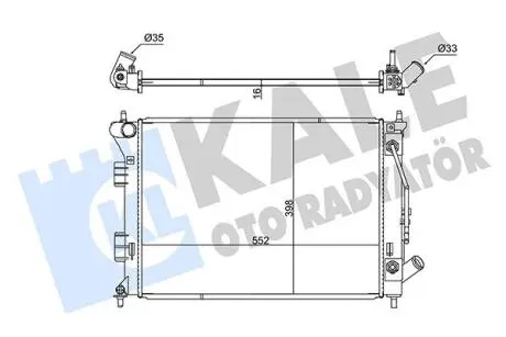 Радиатор охлаждения двигателя (паяный) KIA Ceed/Hyundai i30 (11-) 1.6i Kale 347795