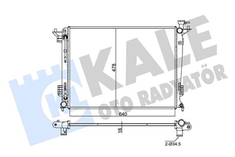 Радіатор охолодження Hyundai Ix35 - Kia Sportage Radiator OTO RADYA Kale 347805 (фото 1)