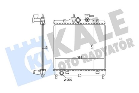 Радіатор охолодження Kia Picanto OTO RADYATOR Kale 347860 (фото 1)