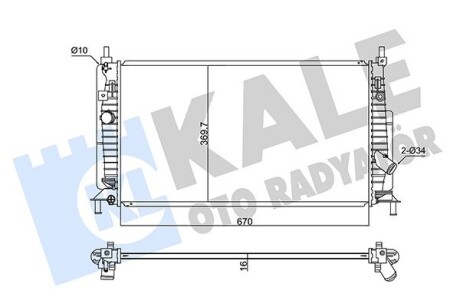 Радіатор охолодження Mazda 3 1.6/2.3 08-14 Kale 347875