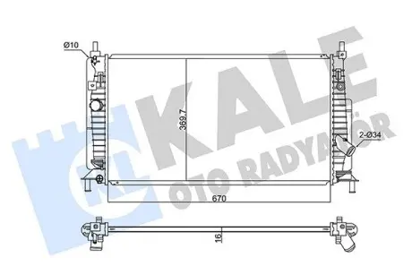 Радіатор охолодження Mazda 3 1.6/2.3 08-14 Kale 347875