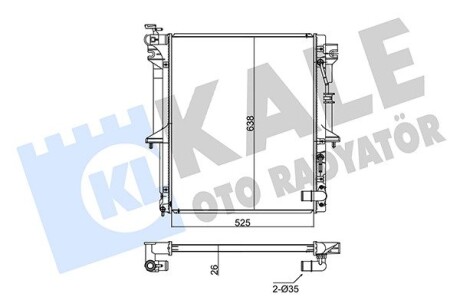 Радіатор охолодження Mitsubishi L200, Triton OTO RADYATOR Kale 347965