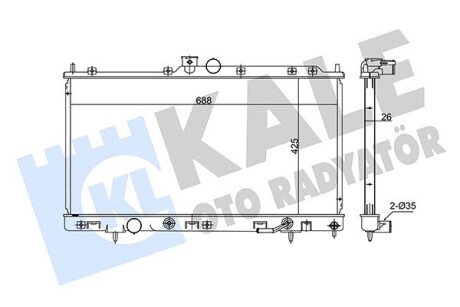 Радиатор охлаждения Mitsubishi Outlander I OTO RADYATOR Kale 347970