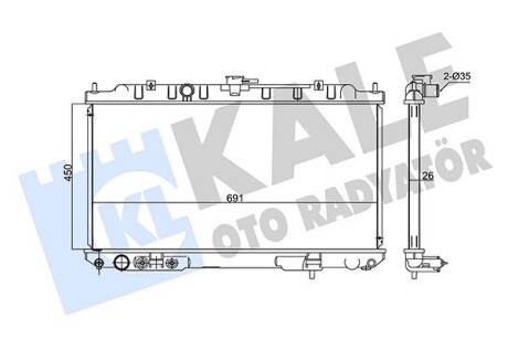 Радіатор охолодження Nissan X-Trail OTO RADYATOR Kale 348020