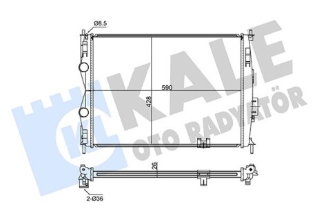 Радиатор охлаждения Nissan Qashqai OTO RADYATOR Kale 348045