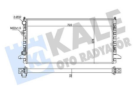 Радіатор, охолодження двигуна Kale 348295