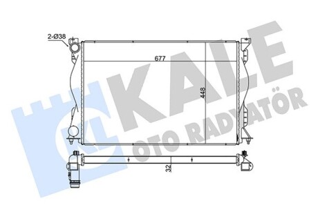 Радіатор охолодження Audi A6 2.0/2.0D 04-11 Kale 348315