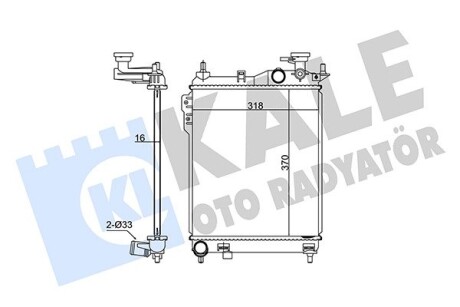 Радіатор охолодження Hyundai Getz OTO RADYATOR Kale 348330