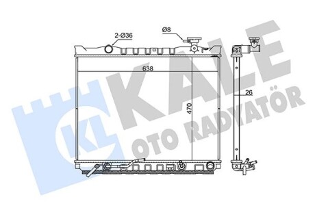 Радиатор охлаждения Kia Sorento I Radiator OTO RADYATOR Kale 348365