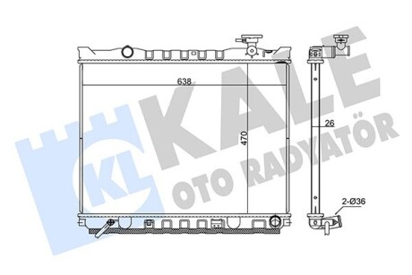 Радиатор охлаждения Kia Sorento I OTO RADYATOR Kale 348380