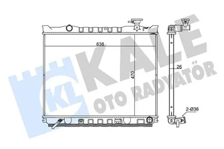 Радиатор охлаждения Kia Sorento I OTO RADYATOR Kale 348380