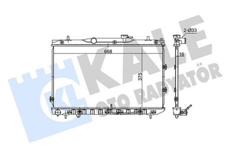 Радіатор охолодження Kia Cerato OTO RADYATOR Kale 348625