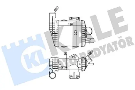 Радіатор інтеркулера Hyundai Tucson/Kia Sportage 2.0CRDi 06- Kale 348670