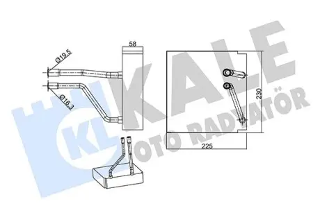 Радиатор кондиционера Ford Fiesta V/Fusion 1.25-2.0 01-12 Kale 349995