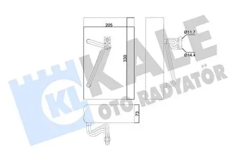 OPEL Випарник Vectra B 95- Kale 350030