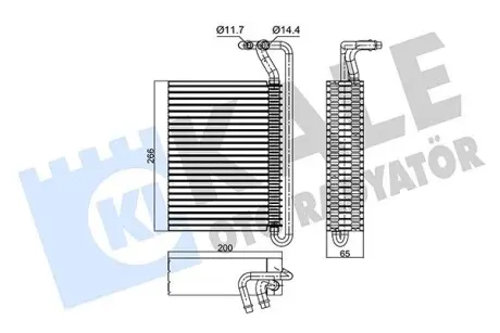 Радиатор кондиционера BMW 3 (E46)/X3 (E83) 97-11 M57/M47/M52/M54/M45/M43 Kale 350115