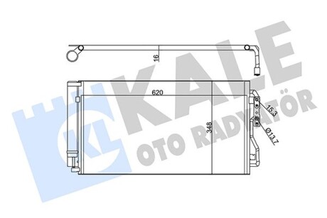 Радиатор кондиционера Bmw 1, 2, 3, 4, i3, i8 Kale 350530 (фото 1)