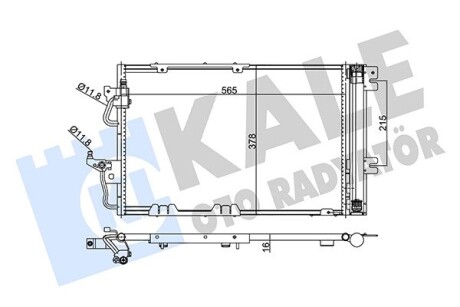 Радиатор кондиционера Opel Astra H, Astra H Gtc, Zafira B OTO RADYATOR Kale 350650