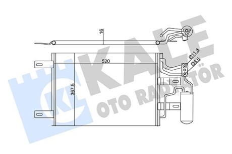 Радиатор кондиционера Opel Meriva - Vauxhall Meriva Mk I Condenser Kale 350655