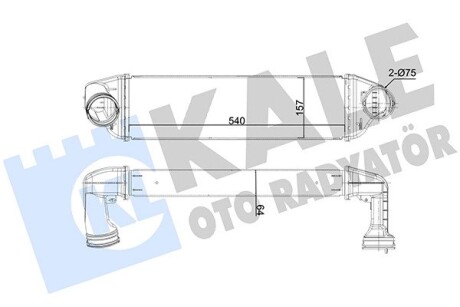 Радиатор интеркулера BMW X3 (E83) 2.0D/3.0D 05-11 N47/M57 Kale 350770