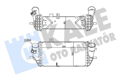 Радиатор интеркулера Hyundai i20/i30/Kia Ceed/Rio III-IV 1.1D-1.6D 10- Kale 350785