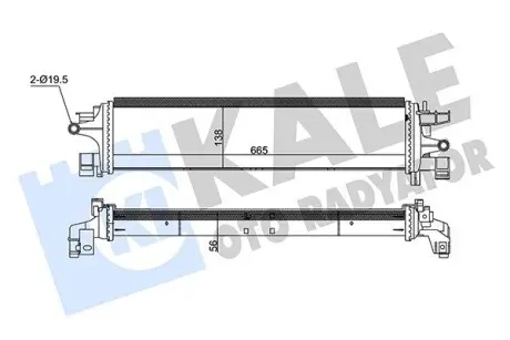 Радиатор охлаждения дополнительный Ford Focus III OTO RADYATOR Kale 350805